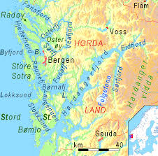 Map Hardangerfjord